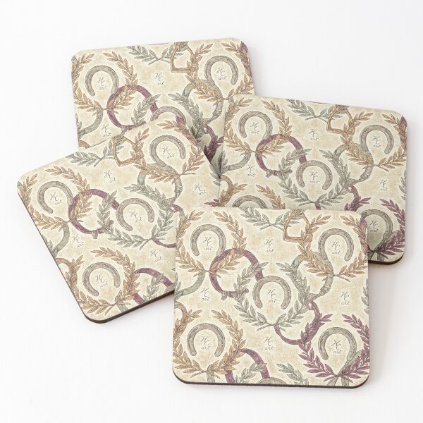 Item preview, Vintage Equestrian Pattern - Horse Shoes & Laurel Wreaths designed and sold by Hen-C-Art.