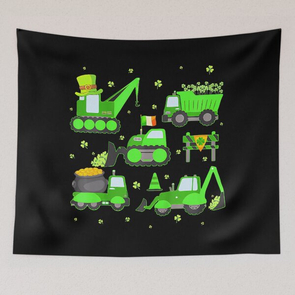 Item preview, Kids Funny St Patricks Day Crane Truck Construction  designed and sold by Moxizz.