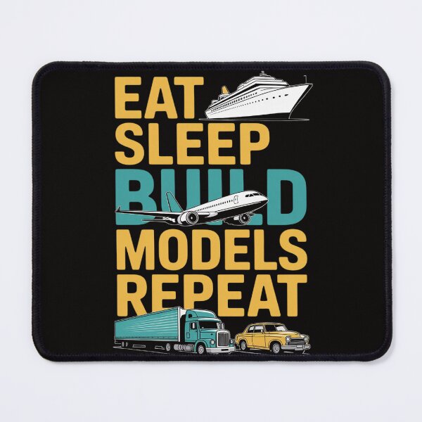 Item preview, Eat Sleep Build Models Repeat Gift Model Builder designed and sold by BotboutiquePre.
