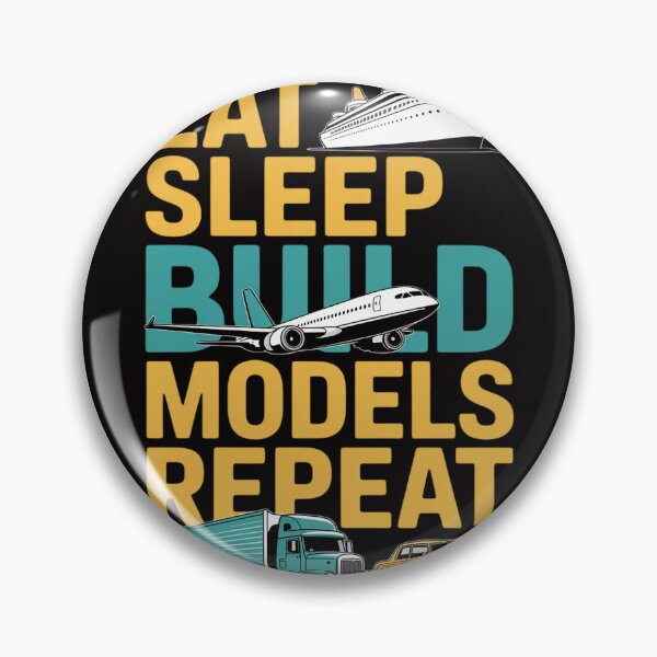 Item preview, Eat Sleep Build Models Repeat Gift Model Builder designed and sold by BotboutiquePre.