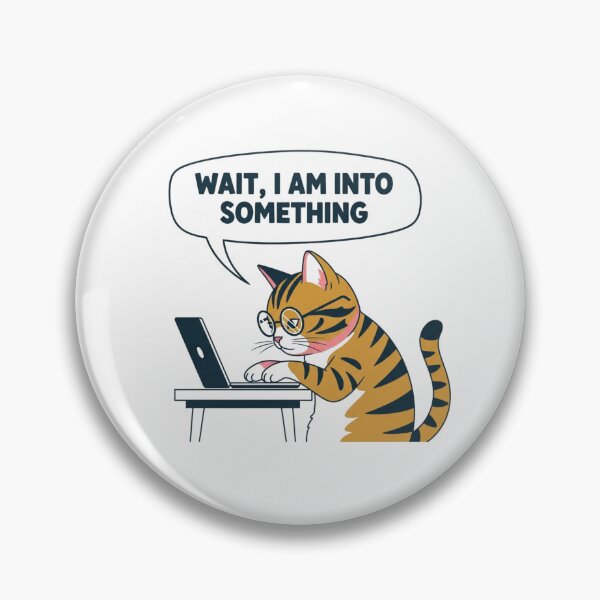 Artikelvorschau, Moment mal, ich bin da etwas im Gange: Programmierkatze – Lustiges Programmierer-Retro-Design entworfen und verkauft von LoveDesignMania.