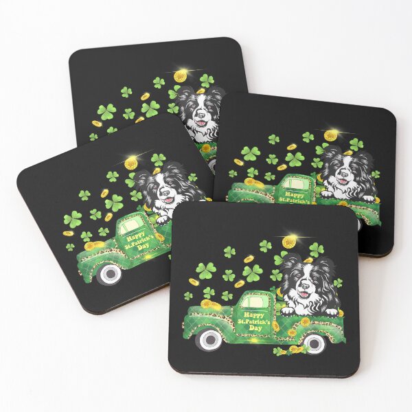 Item preview, Lucky Border Collie Truck Happy St Patricks Day Irish designed and sold by Moxizz.