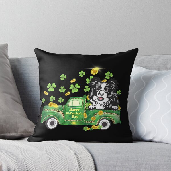 Item preview, Lucky Border Collie Truck Happy St Patricks Day Irish designed and sold by Moxizz.