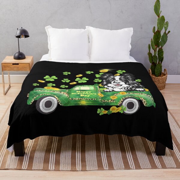 Item preview, Lucky Border Collie Truck Happy St Patricks Day Irish designed and sold by Moxizz.