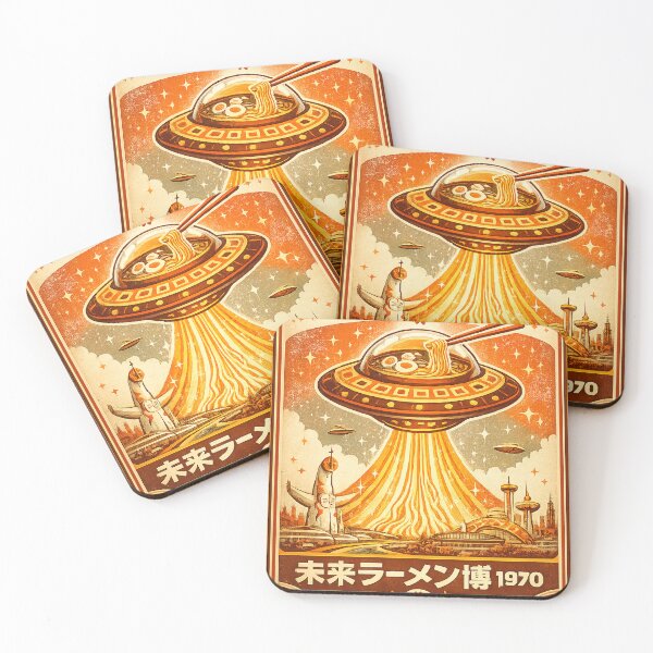 Item preview, Japanese Retro Futuristic Ramen Graphic Design designed and sold by maaameee.