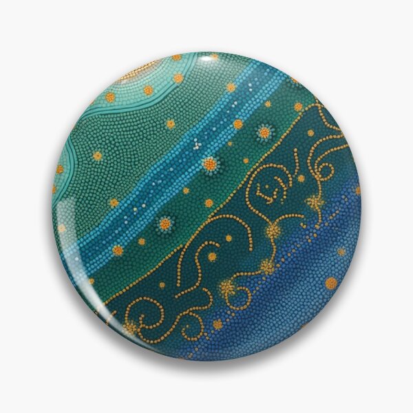 Item preview, Aboriginal Inspired Dot Art - With Colorful The Waves designed and sold by GrinGalore.