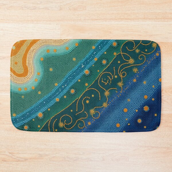 Item preview, Aboriginal Inspired Dot Art - With Colorful The Waves designed and sold by GrinGalore.