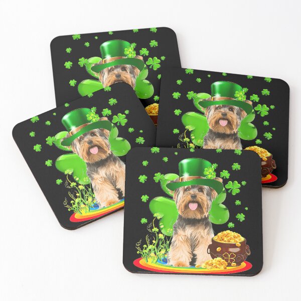 Item preview, Yorkshire Terrier Dog Shamrock St Patricks Day Dog Irish designed and sold by Moxizz.