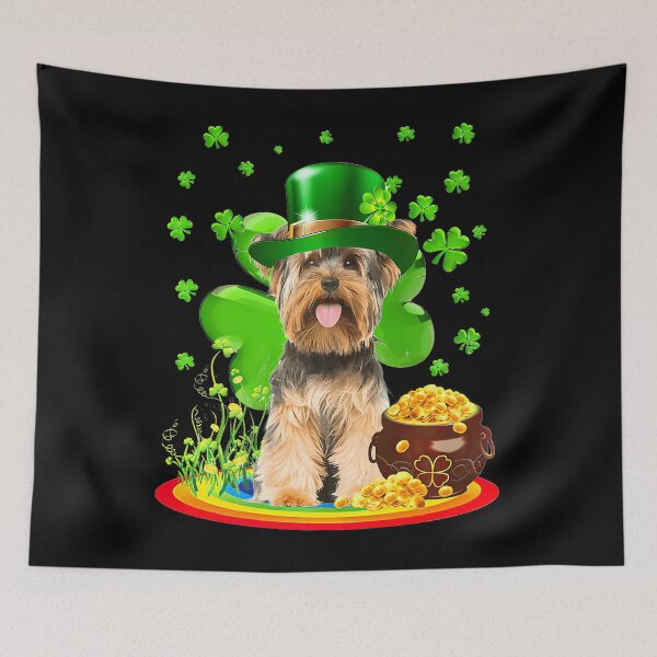 Item preview, Yorkshire Terrier Dog Shamrock St Patricks Day Dog Irish designed and sold by Moxizz.