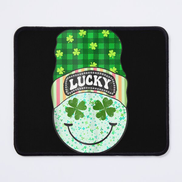 Item preview, Lucky Happy Smile Face Retro Green Shamrock St Patricks Day  designed and sold by Moxizz.