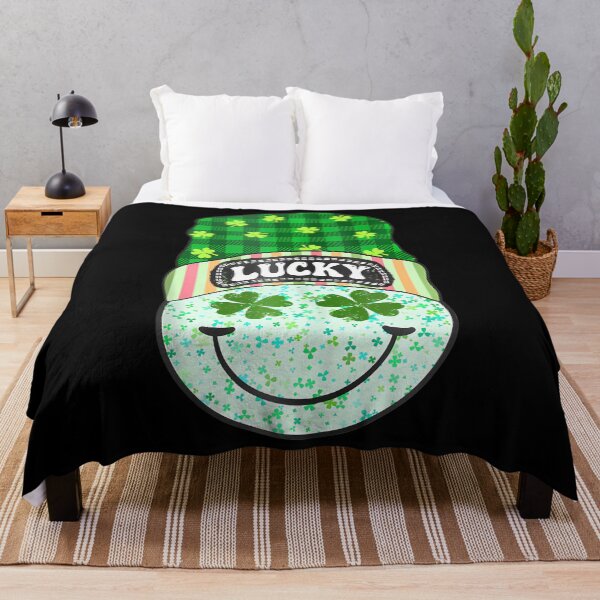 Item preview, Lucky Happy Smile Face Retro Green Shamrock St Patricks Day  designed and sold by Moxizz.