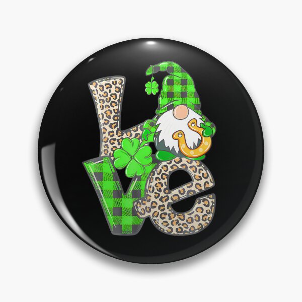 Item preview, St Patricks Day Love Gnome Shamrock Irish Leopard Plaid designed and sold by Moxizz.