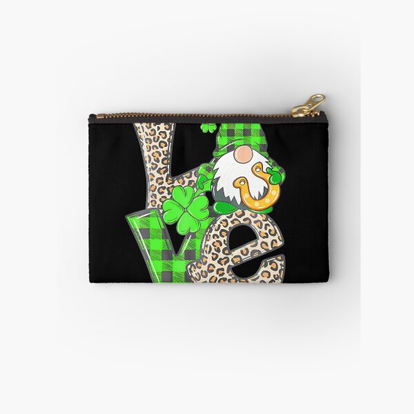 Item preview, St Patricks Day Love Gnome Shamrock Irish Leopard Plaid designed and sold by Moxizz.