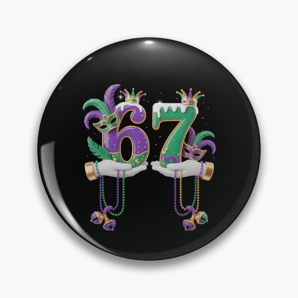 Item preview, 67 Mardi Gras 6 7 Meme Six Seven designed and sold by CruelShadesSt.