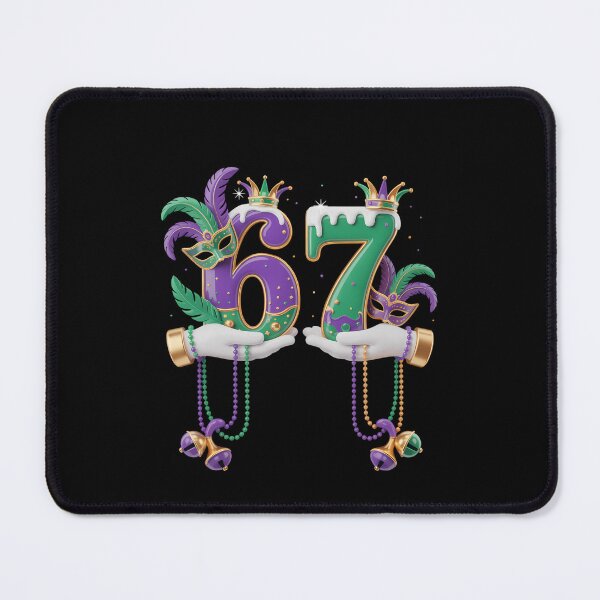 Item preview, 67 Mardi Gras 6 7 Meme Six Seven designed and sold by CruelShadesSt.