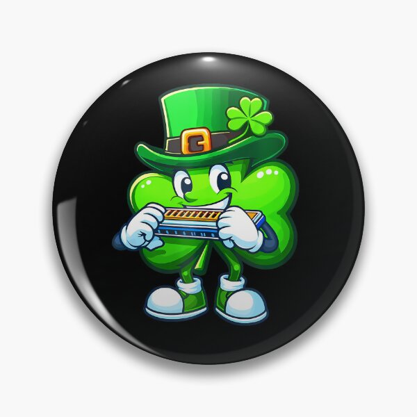 Item preview, Shamrock Playing Harmonica St. Patricks Day  designed and sold by Moxizz.