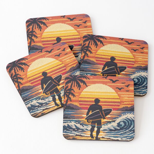 Artikelvorschau, cooler Surfer im Sonnenuntergang entworfen und verkauft von Mauswohn.