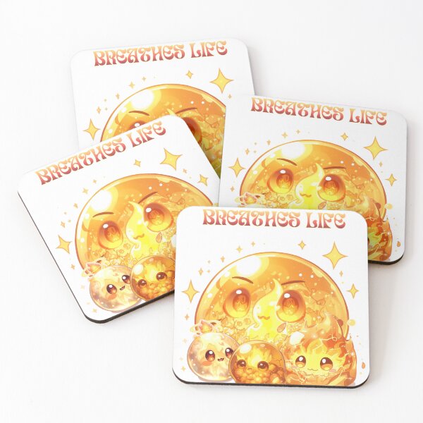 Item preview, Where Fire Breathes Life – Cute Elemental Fire Slime Family designed and sold by Monzora.