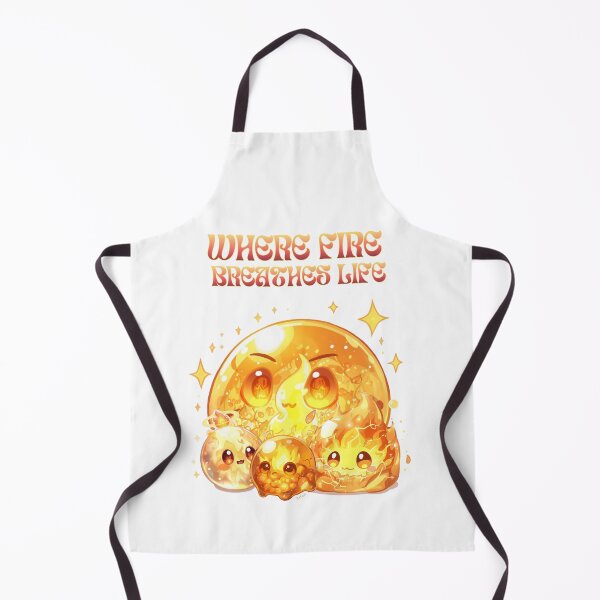 Item preview, Where Fire Breathes Life – Cute Elemental Fire Slime Family designed and sold by Monzora.