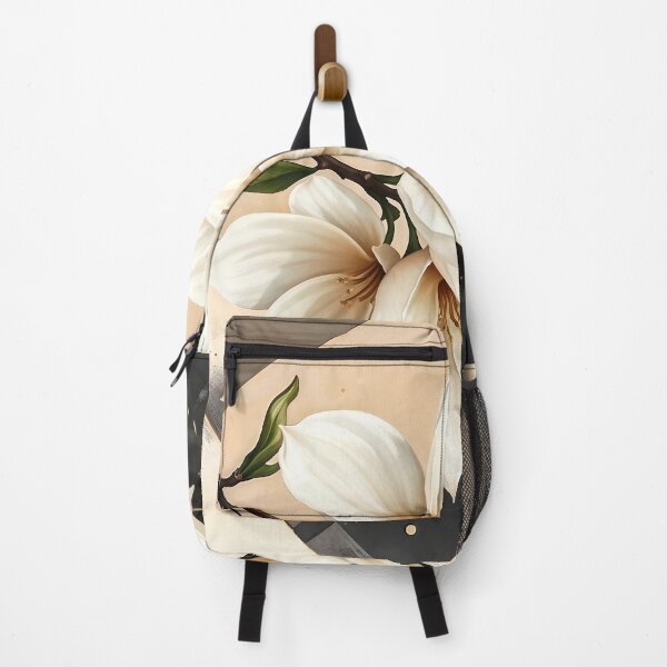 Item preview, White Magnolia Flowers, Abstract Grey and Beige artwork designed and sold by SolaoLab.
