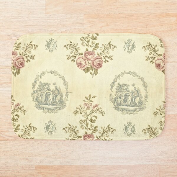 Item preview, Vintage French Rose Toile de Jouy Pattern - Antique Floral & Pastoral Scene designed and sold by Hen-C-Art.