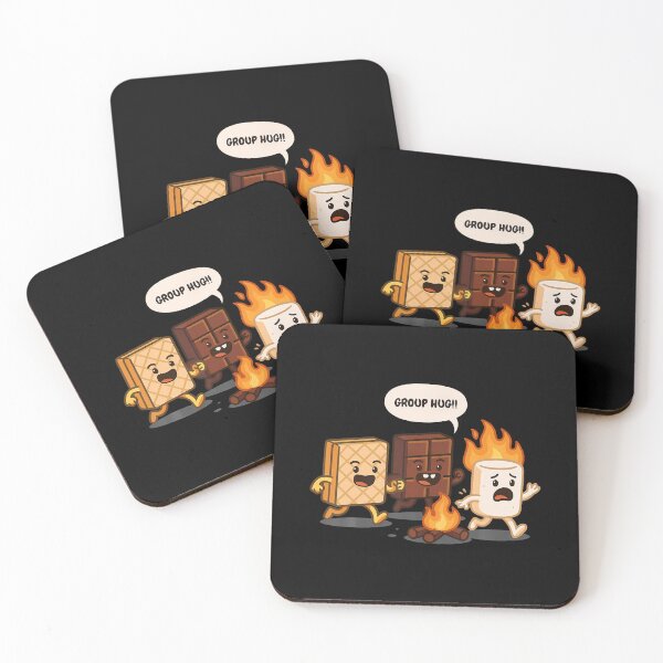 Artikelvorschau, Gruppenumarmung, Marshmallows am Lagerfeuer, S'mores, Camper, Campingliebhaber entworfen und verkauft von charitashmoqs.