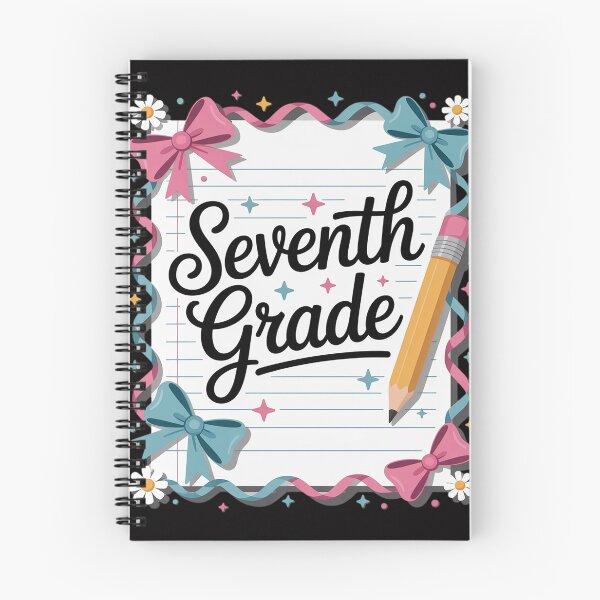 Item preview, Seventh Grade Back to School for Pink Notebook designed and sold by demarioTTS.