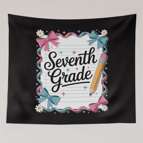Item preview, Seventh Grade Back to School for Pink Notebook designed and sold by demarioTTS.