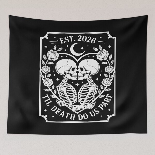 Item preview, Till Death Do Us Part Gothic Skeleton Wedding Matching designed and sold by HORIZBoutique.