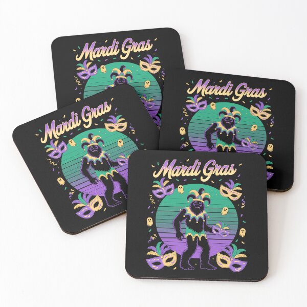 Item preview, Mardi Gras Bigfoot Funny designed and sold by CruelShadesSt.