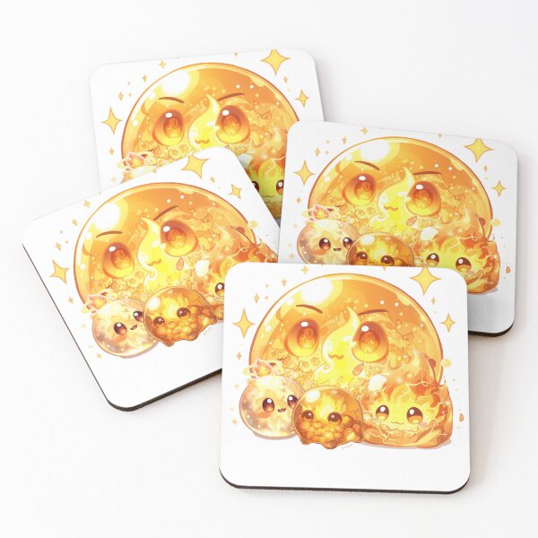 Item preview, Where Fire Breathes Life – Cute Elemental Fire Slime Family designed and sold by Monzora.
