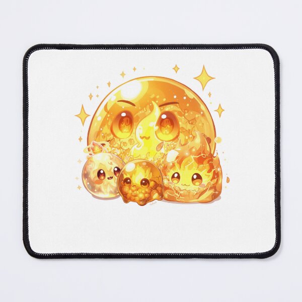Item preview, Where Fire Breathes Life – Cute Elemental Fire Slime Family designed and sold by Monzora.
