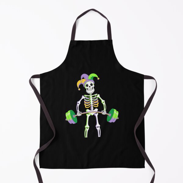 Item preview, Jester Skeleton Deadlift Mardi Gras Gym Weight-Lifting designed and sold by CruelShadesSt.