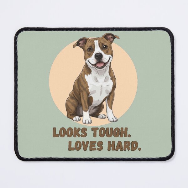Item preview, Looks Tough Loves Hard Staffordshire Bull Terrier Shirt – Loyal Staffy Dog Design designed and sold by ArtisanBagel.