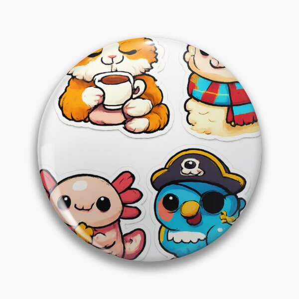 Item preview, Cute Quirky Animal Sticker Pack – Colorful Cartoon Pets designed and sold by rajasekhark.