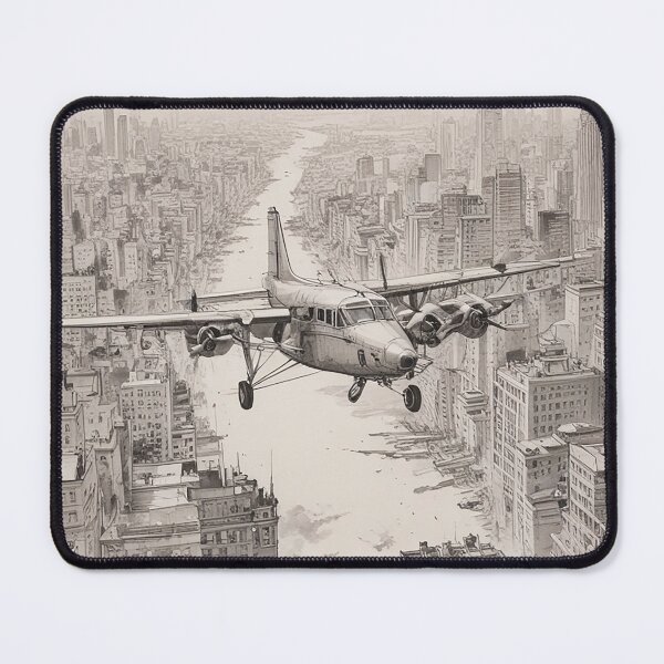 Item preview, Aeroplane Flying Over City Digital Print Design designed and sold by imanshu.