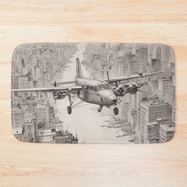 Item preview, Aeroplane Flying Over City Digital Print Design designed and sold by imanshu.