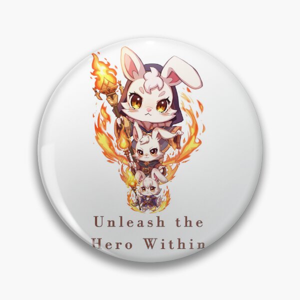 Item preview, Kael – Flame-Born Rabbit Monk | Cute Chibi Fire Mage Character designed and sold by Monzora.