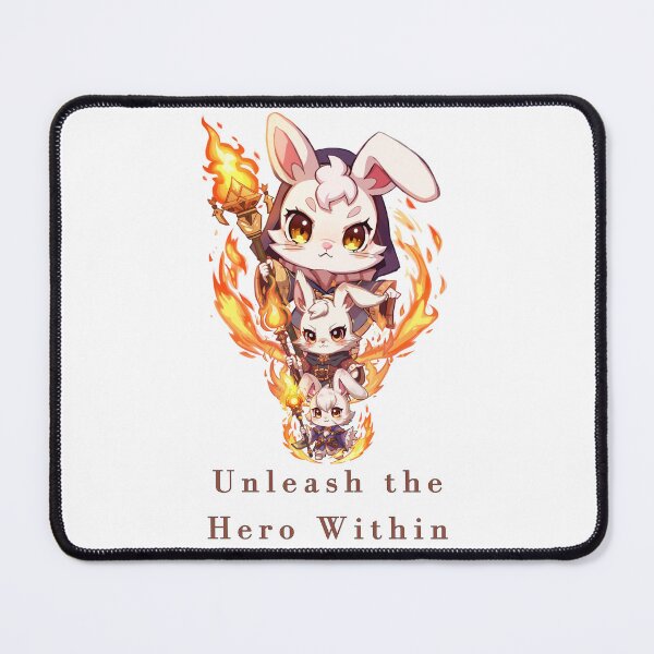 Item preview, Kael – Flame-Born Rabbit Monk | Cute Chibi Fire Mage Character designed and sold by Monzora.