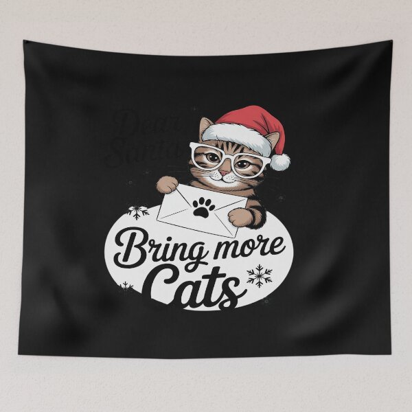 Item preview, Dear Santa Bring More Cats Christmas Pajama designed and sold by katherintration.