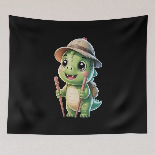 Item preview, Tiny Raptor Explorer. Cute Kawaii Dino Adventure designed and sold by HORIZBoutique.