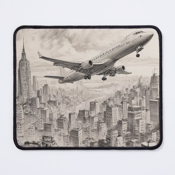 Item preview, Aeroplane Flying Over City Digital Print Design designed and sold by imanshu.