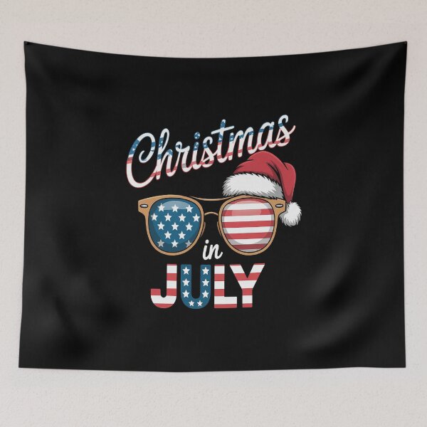 Item preview, Santa Hat Sunglasses Red White and Blue  Christmas In July designed and sold by Catharsiscath.