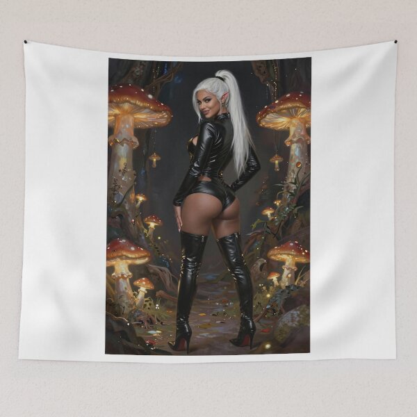 Item preview, White-haired elf in black leather designed and sold by CathryneDelamort.