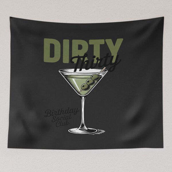 Item preview, Dirty Thirty Birthday Social Club Green Martini designed and sold by katherintration.