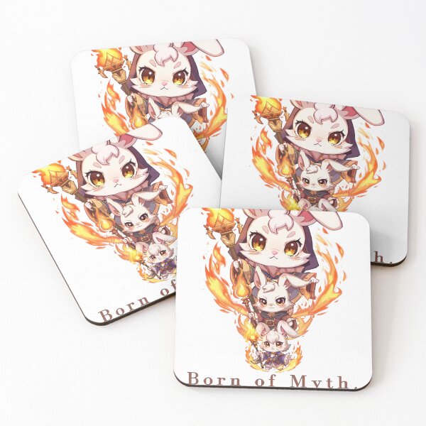 Item preview, Kael – Flame-Born Rabbit Monk | Cute Chibi Fire Mage Character designed and sold by Monzora.