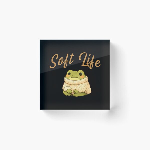 Item preview, Soft Life Frog – Cozy Cottagecore Frog Illustration designed and sold by My Cool Store.