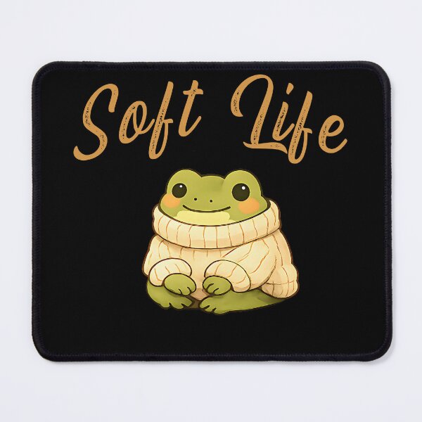 Item preview, Soft Life Frog – Cozy Cottagecore Frog Illustration designed and sold by My Cool Store.
