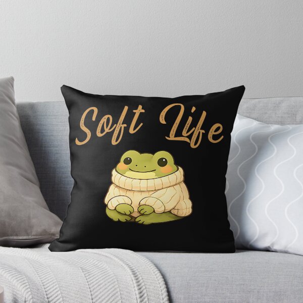 Item preview, Soft Life Frog – Cozy Cottagecore Frog Illustration designed and sold by My Cool Store.