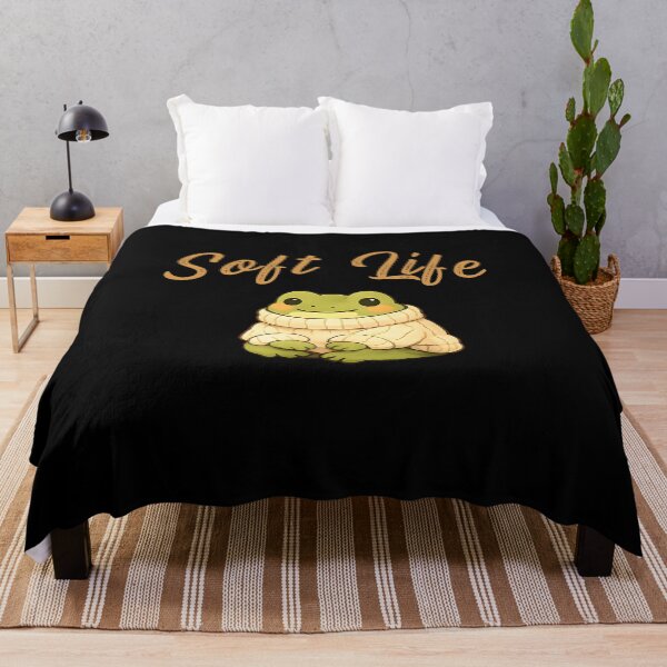 Item preview, Soft Life Frog – Cozy Cottagecore Frog Illustration designed and sold by My Cool Store.